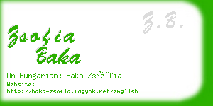 zsofia baka business card